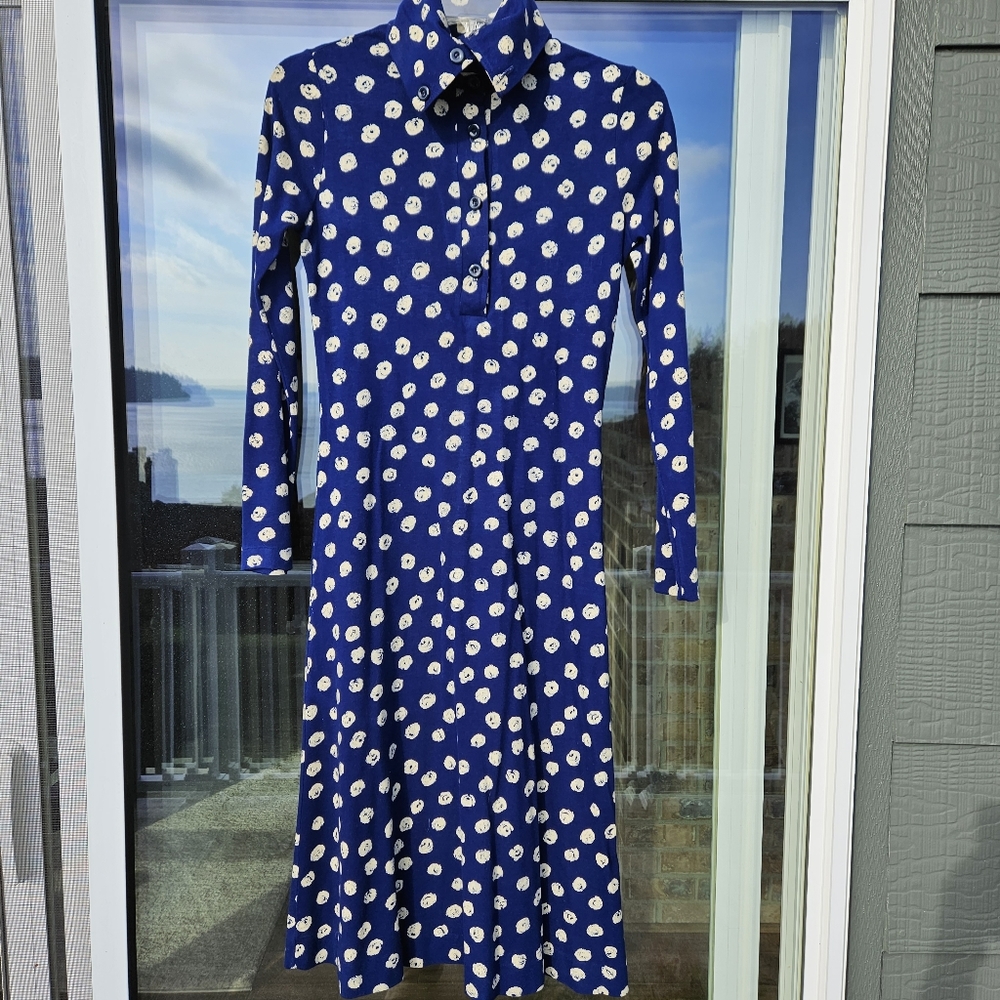 DVF Vintage button neck dress 4